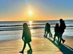 Sunset on the beach
